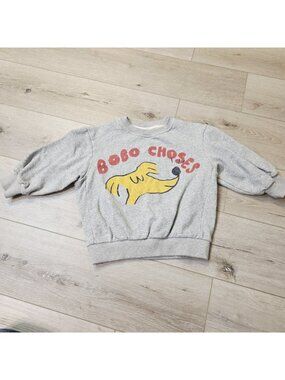 Kids Sniffy Dog Bobo Choses Gray Sweatshirt Sz 10/11 Years